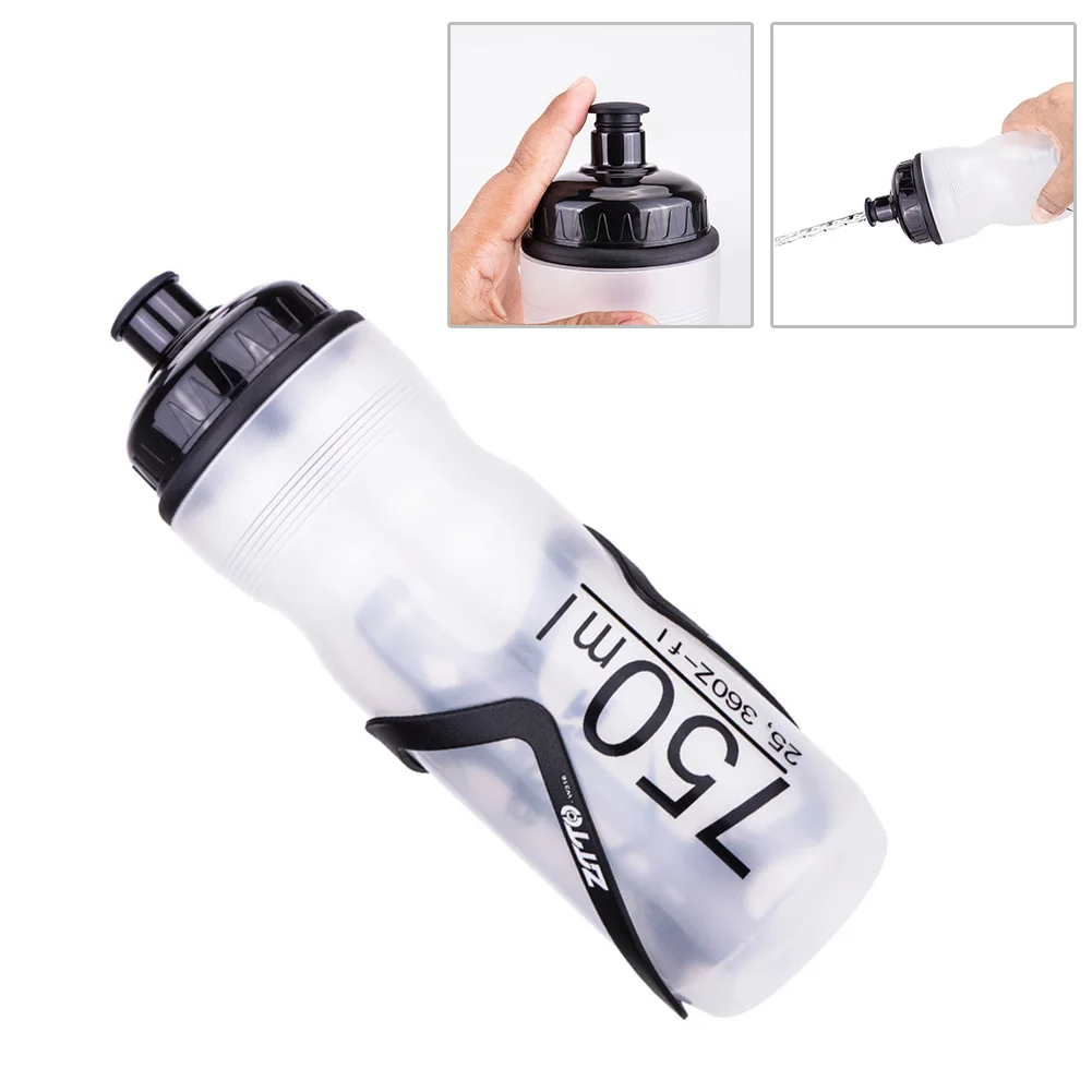 

750ml Silicone High Quality Durable Bike Drink Bicycle Bottle Mountain Bike Water Bottle Food Grade For Cycling Camping Hiking
