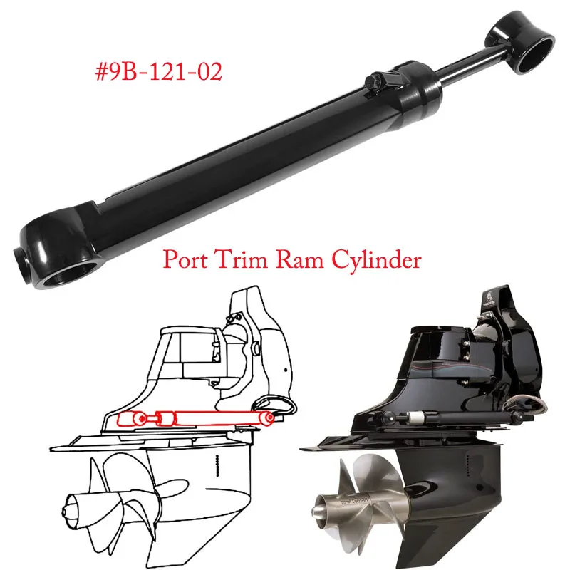 9B-121-02 Port Trim Ram Cylinder, Power Trim Replacement for All Mercruiser Bravo I,II & III, 98703A26, Boat Marine Accessories