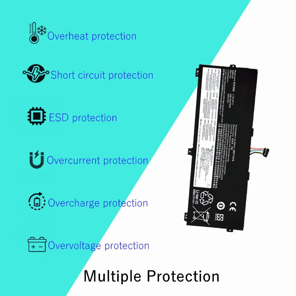 Фото Аккумулятор для ноутбука L18L3P72 для Lenovo ThinkPad X390 Yoga X13 Yoga 1-го поколения (2020) серии L18M3P72 L18S3P72 L19M3P71 02DL022 №5