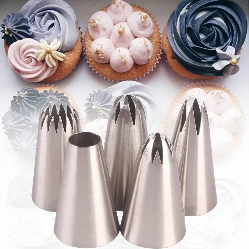 

Russian Icing Piping Pastry Nozzles For Cakes Fondant Decor Confectionery Flower Cream Nozzle Kitchen Gadgets