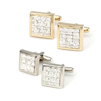 mens cufflinks sleeve nails square inlaid diamond wholesale accessories customized factory wholesale cufflinks