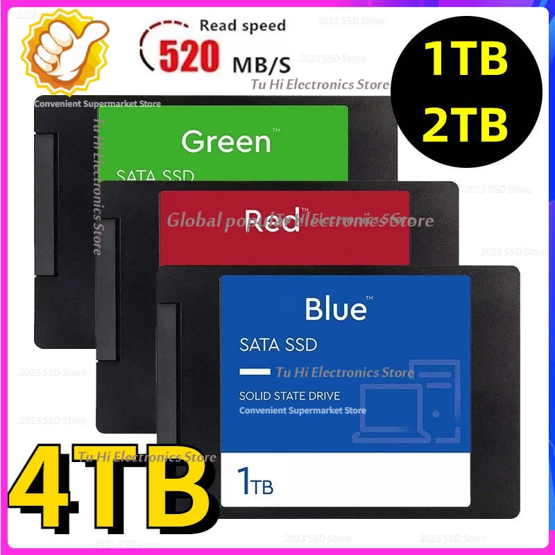 

4TB 2023 Original Portable SSD 1TB 2.5Inch 512GB Sata III Hard Disk Drive For Laptop Micro Computer Desktop 2TB Internal Solid