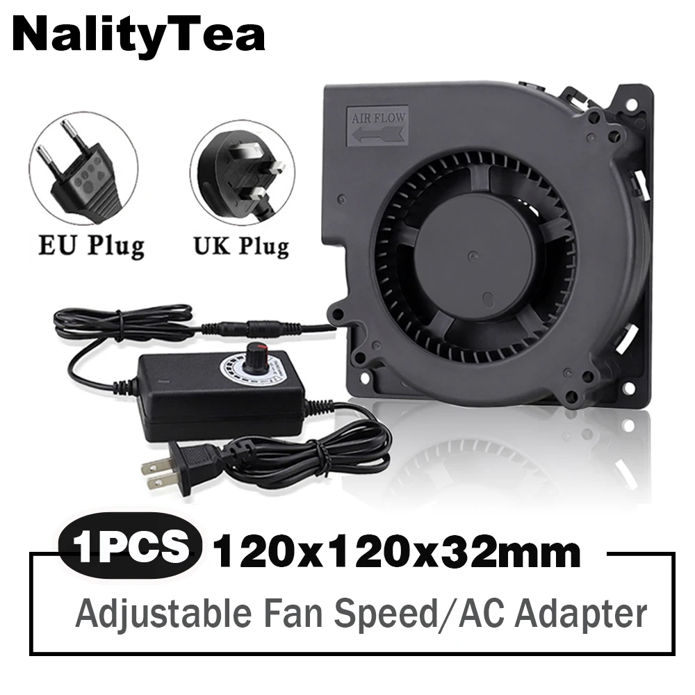 Fan W/ Ac 100v 220v Power Adapter