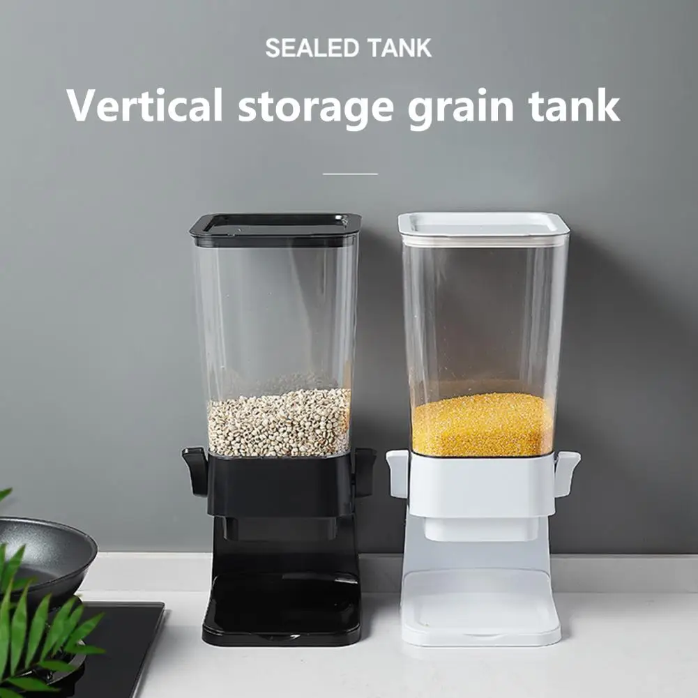 

5.5L Cereal Dispenser Large Capacity Transparent Storage Tank Kitchen Countertop Grain Storage Jar Rice Bucket Household Supplie