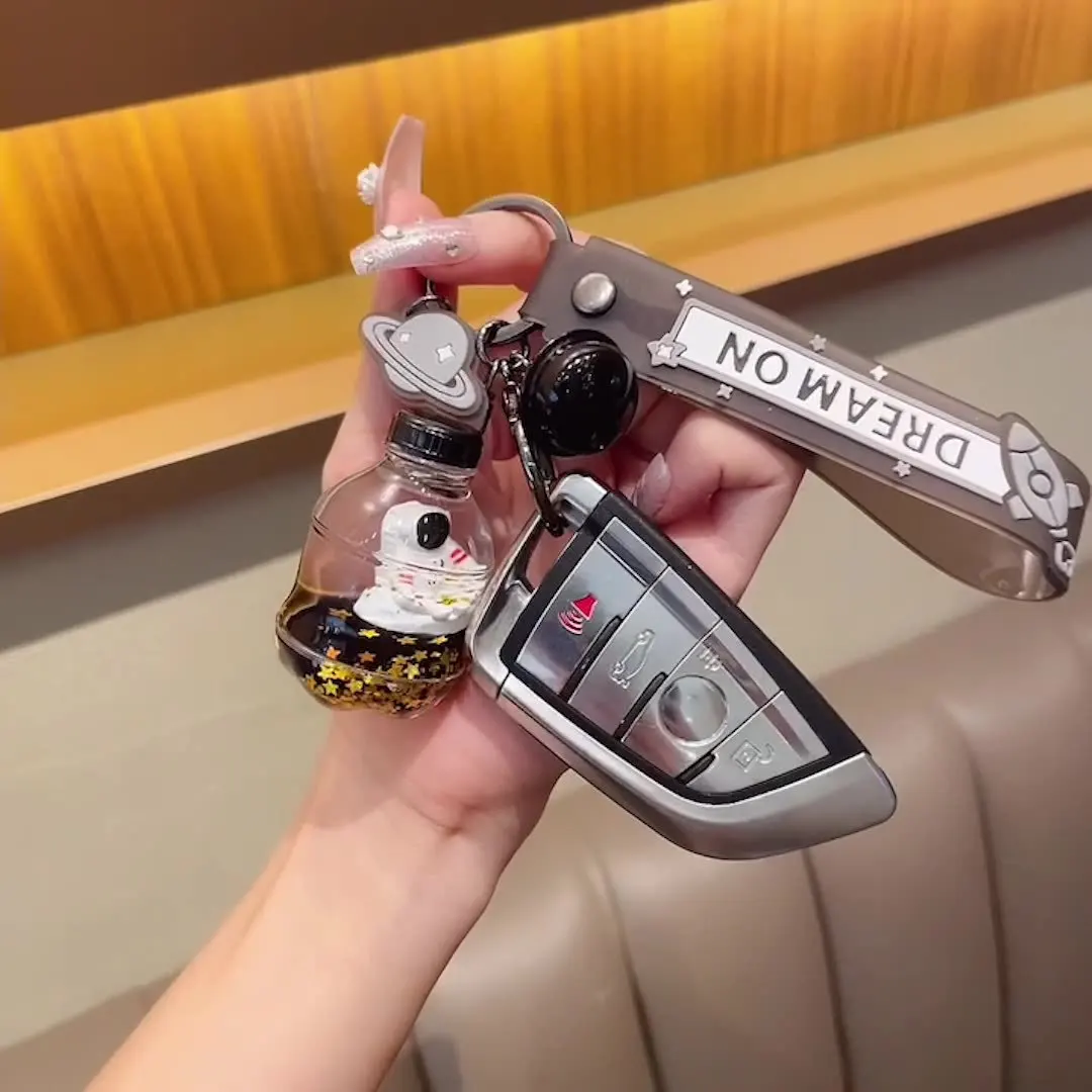 

Новинка брелок для ключей чашка для молока с астронавтом креативная Подвеска для автомобильного ключа Подвеска сумка Аксессуары для друзей