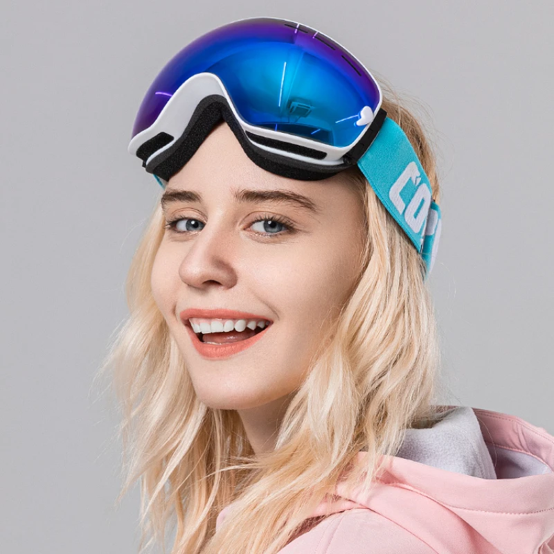 High Light Transmittance UV 400 Skiing Eyewear Interchangeable Magnet Lens Cloudy Day Ski Goggles Men Women Anti Fog Coating