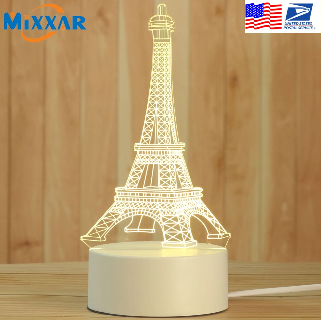 

ZK20 Прямая поставка, креативная 3D Ночная лампа, детская спальня, USB, светодиодная лампа, акриловая Подарочная Лунная лампа, настольные лампы