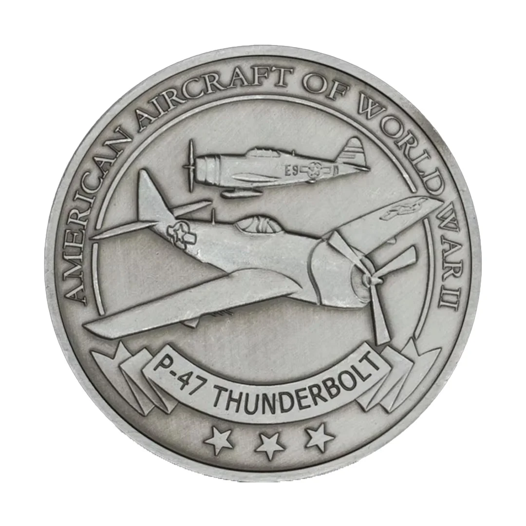 

Серебрянная монета P-47 Thunderbolt