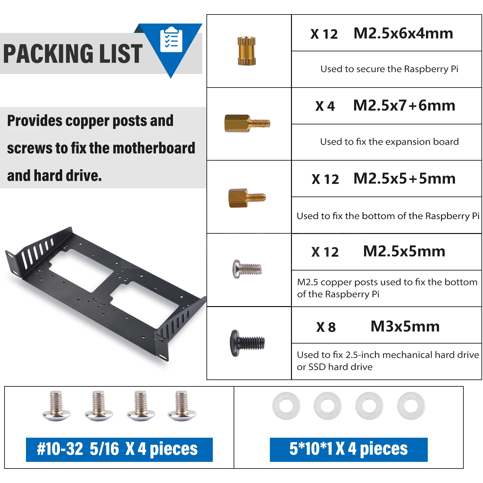Фото DeskPi RackMate Аксессуары Полка SBC 10-дюймовая стойка 1U №3