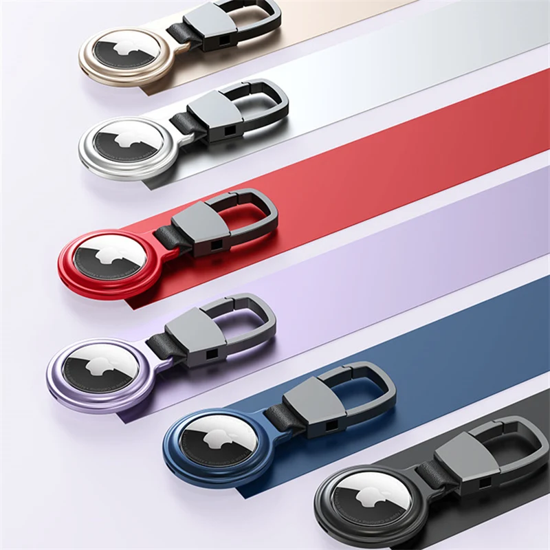 

Magnetic Metal Protective Airtag Case For Airtags Cover Keychain Holder For Apple Tracker Anti-lost Device For AirTag Case