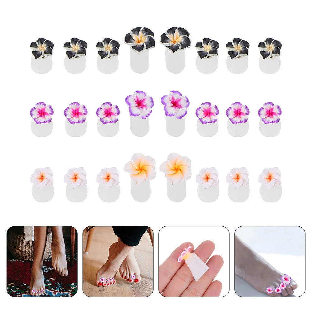 

24 Pcs Nail Supplies Toe Separator Decorative Silicone Separators Pedicure Toes Women Spacers Silica Gel