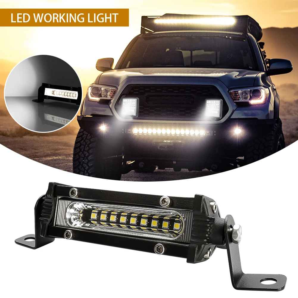 

12V/24V Car LED Work Light Bar 27W Off Road LED Pod 3030 LED Flood Light Headlight Waterproof for Car Truck 4x4 SUV ATV Marine