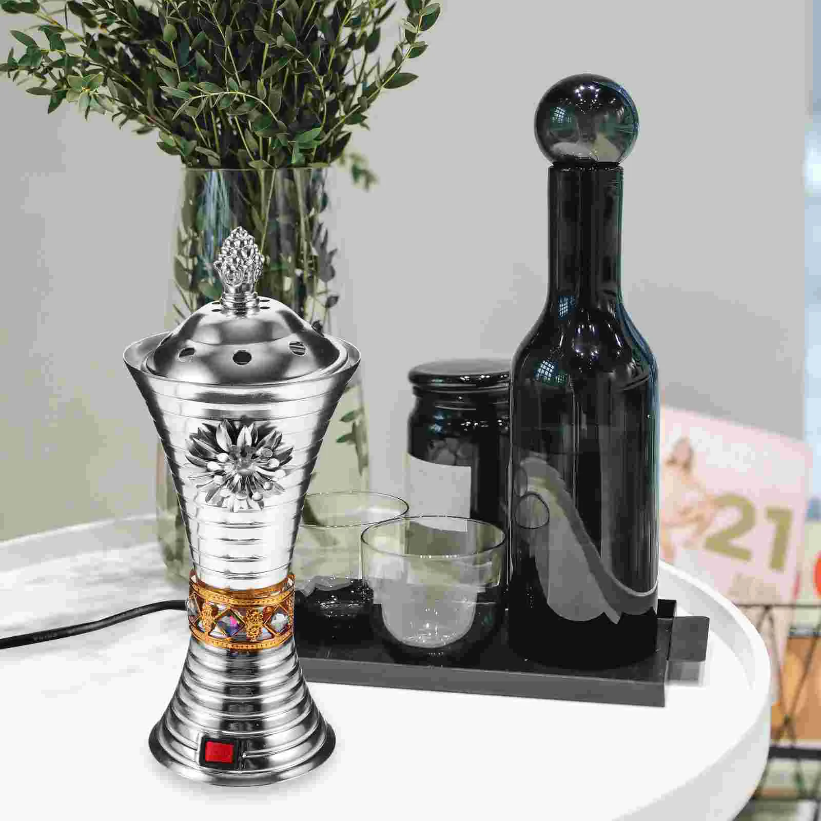 

Ornaments Metal Decor Decorative Censer Holder Original Centerpiece Decorations Iron Burner