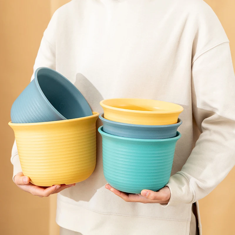 Каучуковый цветочный горшок с подносом