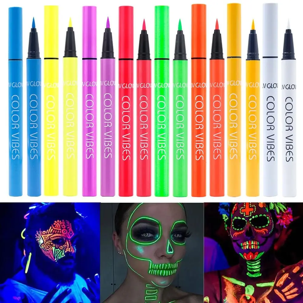 

Neon Colorful Fluorescence Liquid Eyeliner Long-lasting Waterproof Body Painting Pen Fast Dry Makeup Tool Cosmetics Women