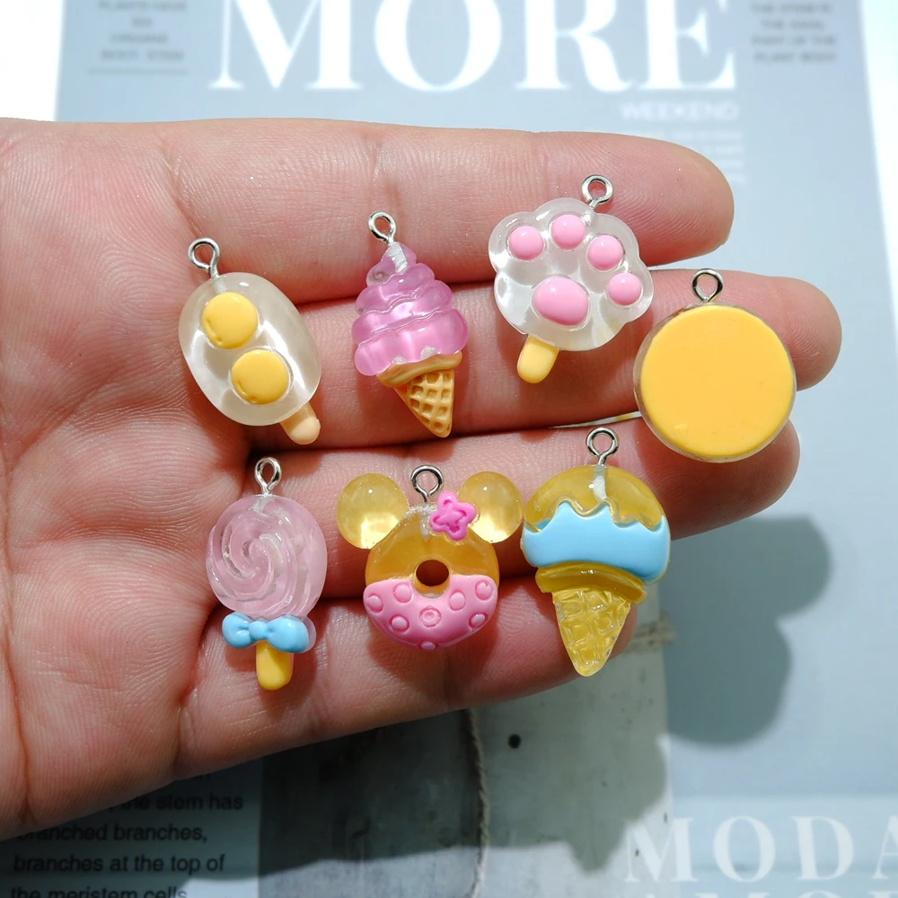Подвески в виде леденца мороженого пончиков для изготовления ювелирных изделий