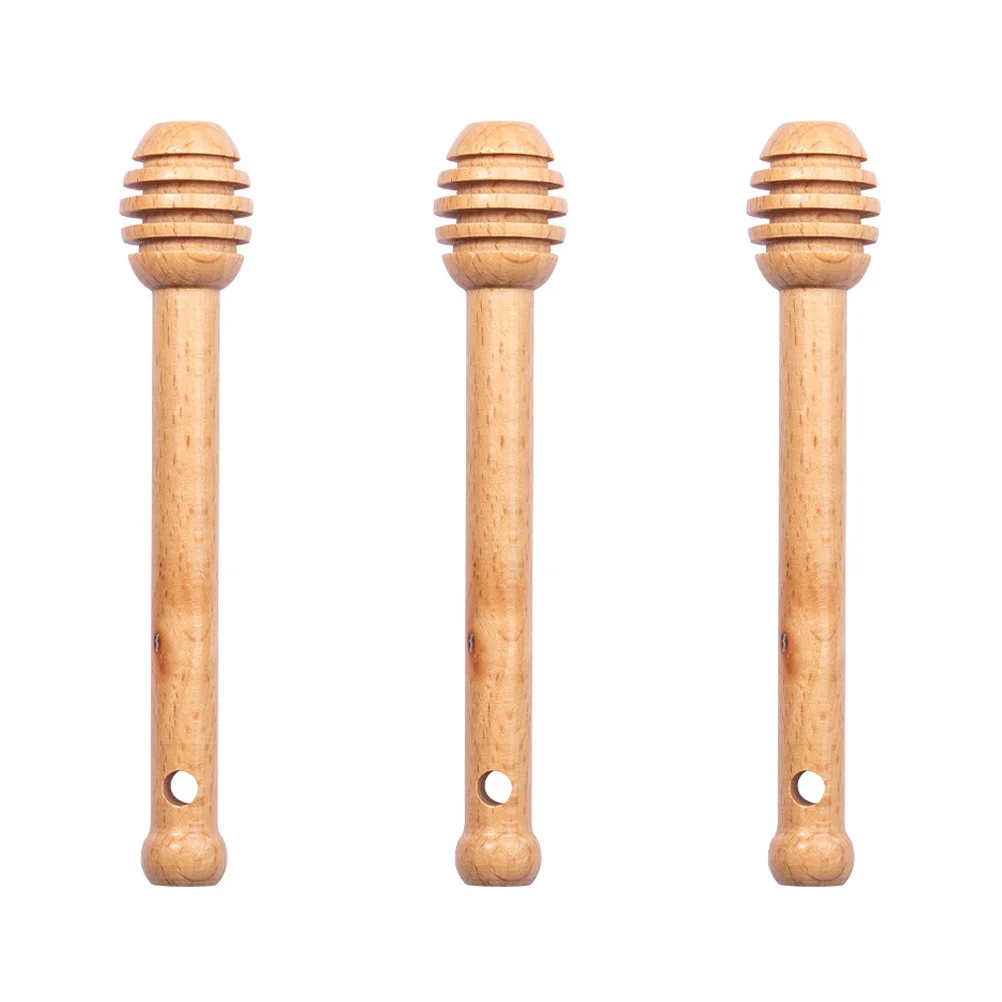 

Honey Stick Stirrer Dipper Mini Spoon Sticks Wooden Server Drizzler Jar Accessories Kids Lunch Syrup Wand Wood Honeycombs