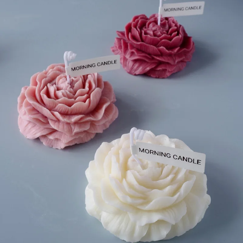 Силиконовая Свеча в форме большого пиона сделай сам создание 3d пластыря мыло