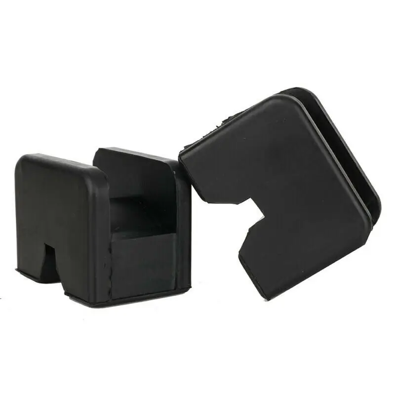 

2pcs Car Lifting Vehicle Repairing Black Jacking Pad Universal Protective Slotted Frame Guard Accessories Rubber Stand Adapter