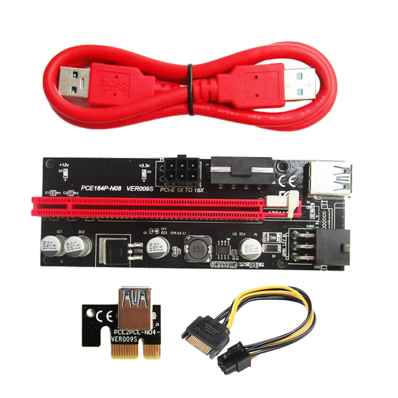 

1X до 16X PCIE переходная плата переходная карта 60 см USB 3,0 кабель VER 009S