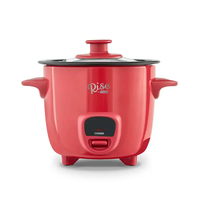 

Rice Cooker Steamer with Removable Non-Stick , Keep Warm Function & Recipe Guide, 2 Cups, for Soups, Stews, Grains & Oatmeal - R