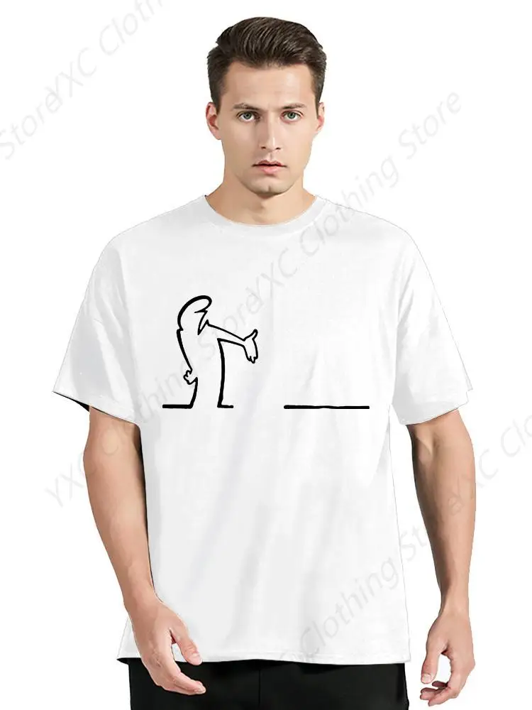 Летняя футболка с забавным графическим принтом Balum La Linea из хлопка Размеры S - 6XL