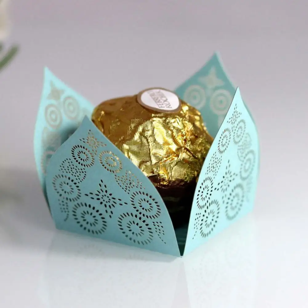 50pcs/set Attractive Elegant Reusable  Wedding Chocolate Wrapping Box Party Supplies