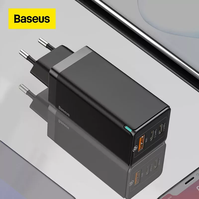 

Baseus 65W GaN Charger Quick Charge 4.0 3.0 Type C PD USB Charger with QC 4.0 3.0 Portable Fast Charger For Laptop iPhone 13 Pro