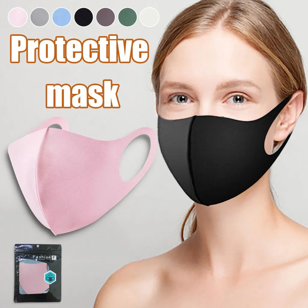 

Ice Silk Mask Anti-dust Cotton Mouth Face Mask Anti-fog Black Stereo 3d Mask Respirator Halloween Cosplay Mascarillas Mascaras