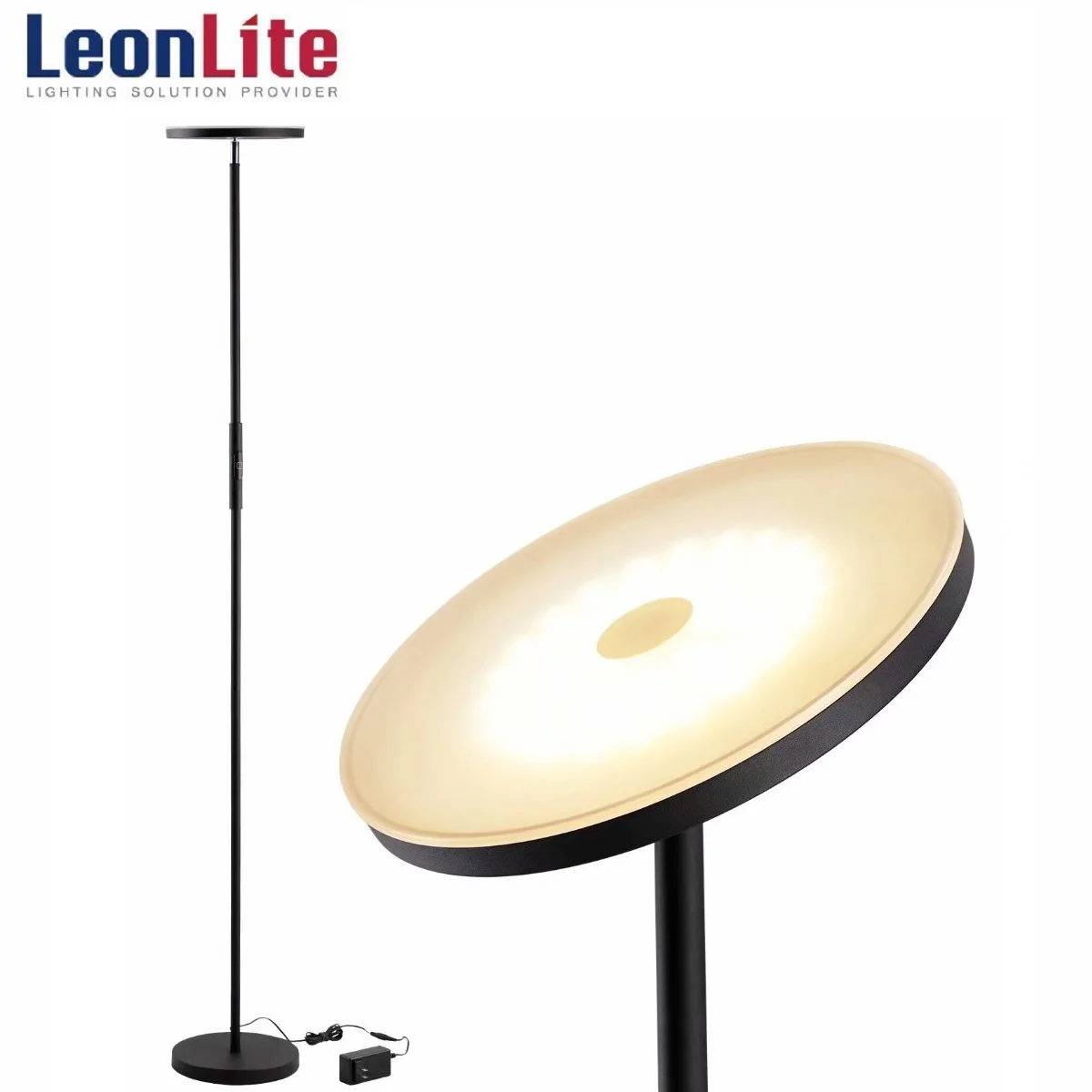 

HMTX Modern 4.53 in 1-Light Adjustable Height Floor Lamp, White