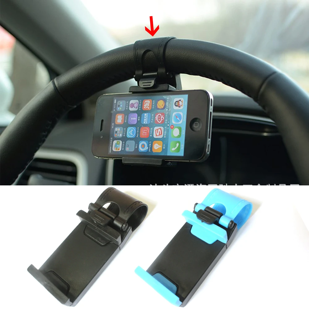 

Car Phone Holder Steering Wheel Bike Clip Mount Mobile Phone Stand Socket For Samsung Redmi Xiaomi Note 3 4 5 6 Universal
