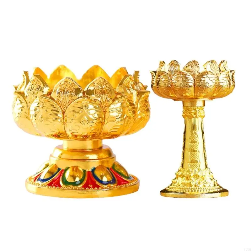4x7b Железная подсвечника Lotuss Candlestick Holder Table Centerpieces для храмов кухонный обеденный