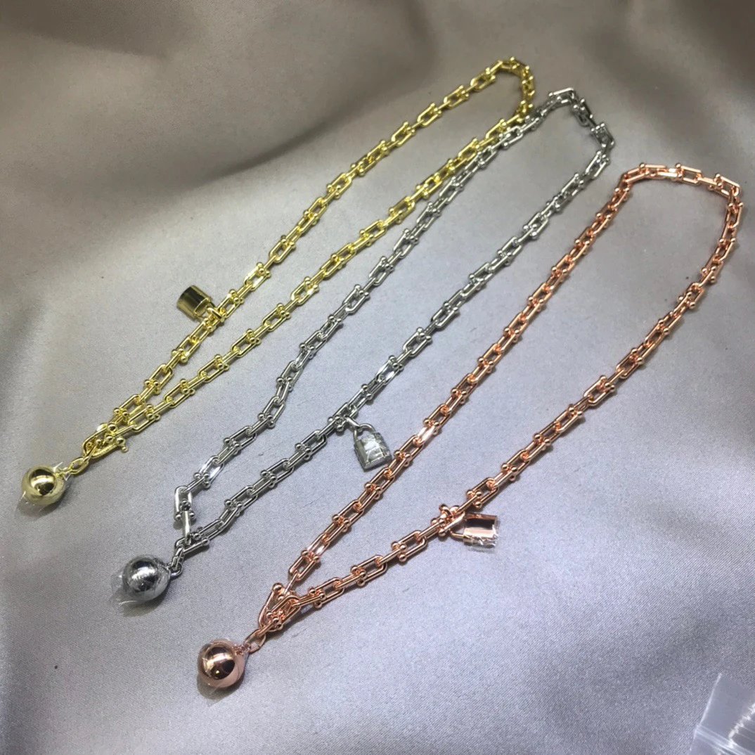 2024 новые высококачественные ожерелья с замком и шариком для женщин новый продукт