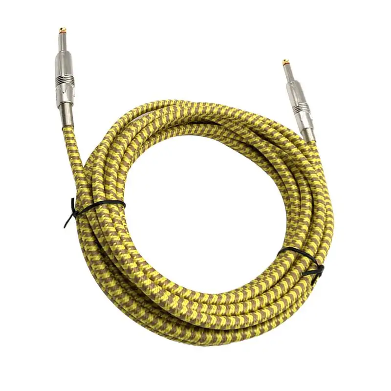 

Guitar Cable Bass Electric Cord Box Audio Instrument Cable Guitar Noise Reduction Line Color Braided Shielded Cable Players Gift