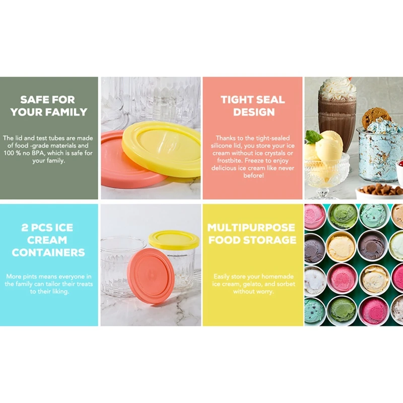 Чашка и крышки для пинтов мороженого Ninja NC299AM C300S NC301 серии контейнер сорбетов