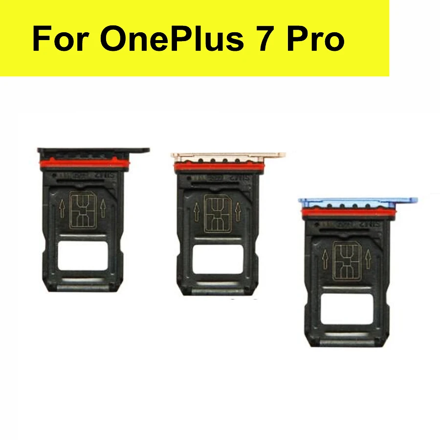 

New SIM Card Tray Holder For OnePlus 7 Pro SIM Sim Tray Micro SD Card Holder Slot Parts Sim Card Adapter For OnePlus 7Pro
