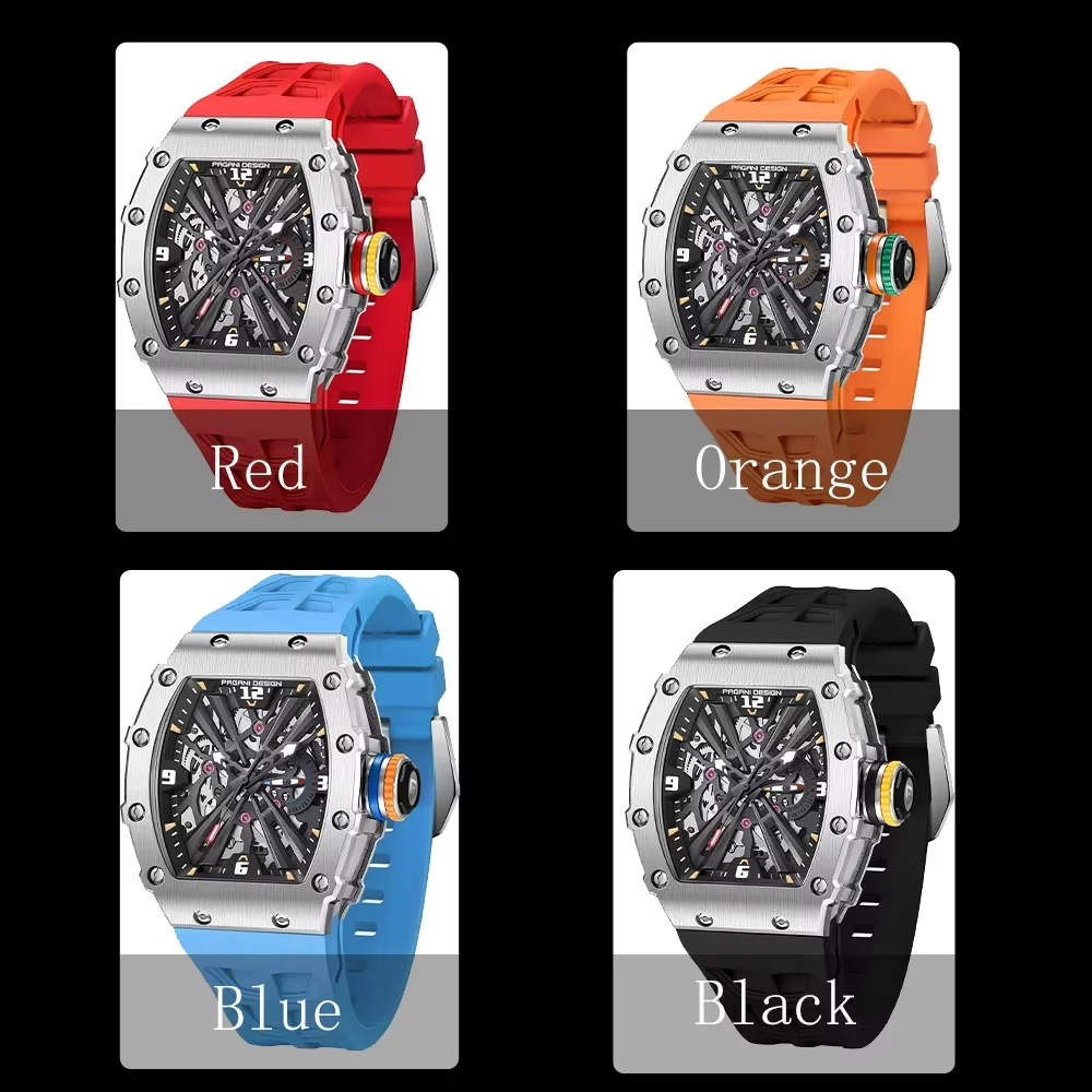 PAGANI DESIGN 2024 Новые мужские кварцевые часы VH65 с активным скелетонизированным
