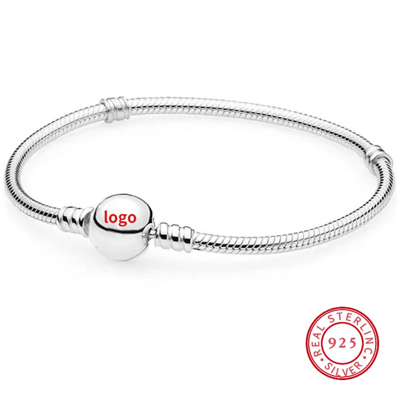 

Браслет из серебра 925 пробы с круглыми бусинами