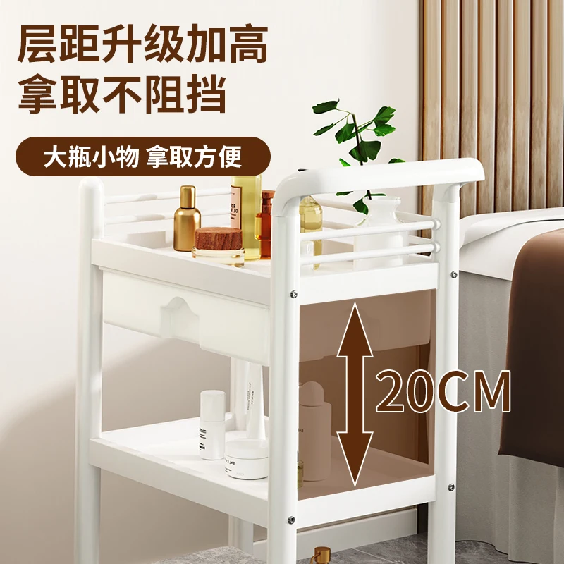 Косметическая роликовая тележка для салона красоты маникюра тату ресниц чайного