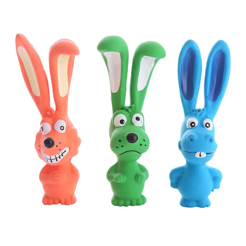 

Squeak Toys Dog rabbit Latex Chew Dog Toy Animal Pet Squeak Toy Long-Eared Rabbit Toy Vocal Latex Toys
