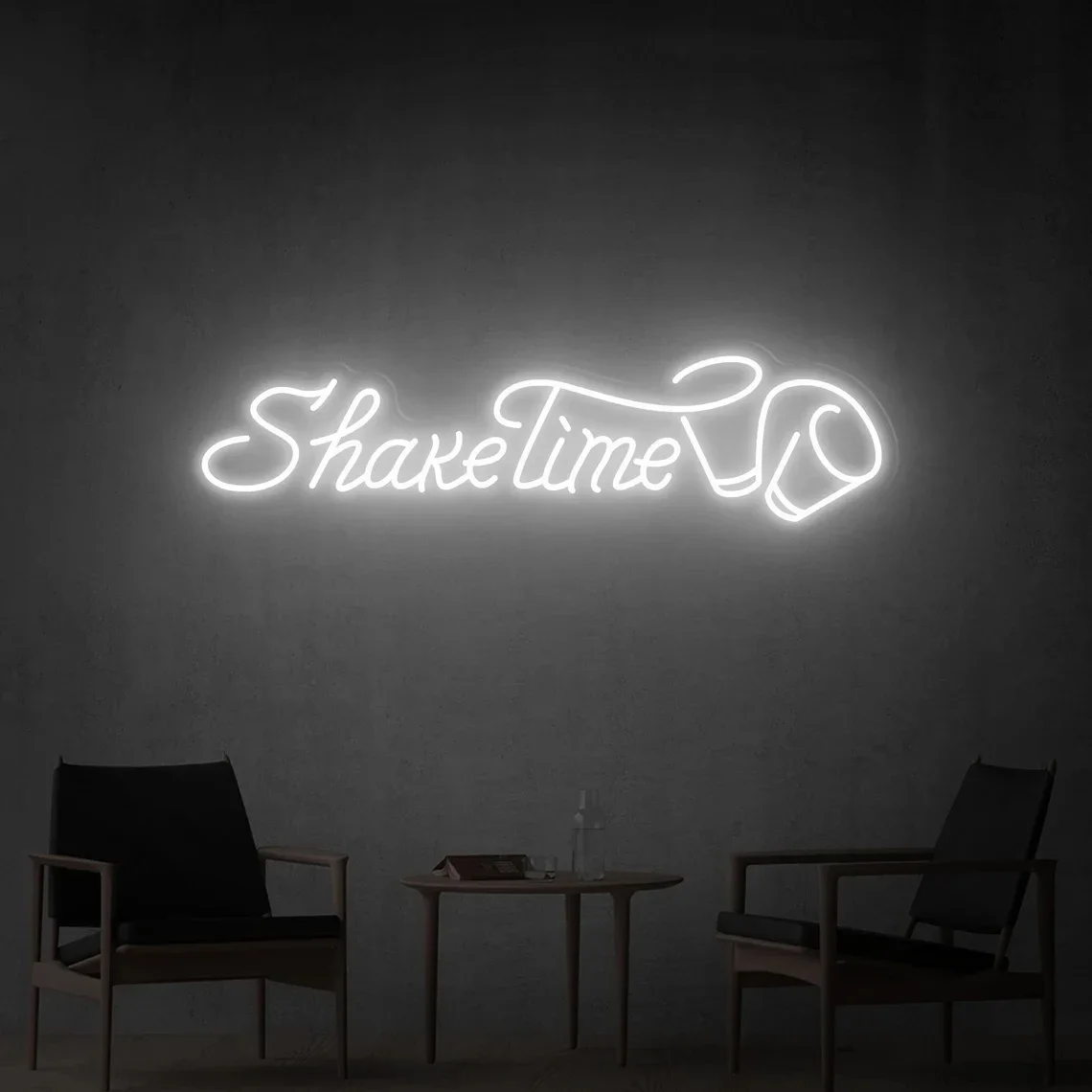 Неоновая вывеска Shake Time для молочного коктейля под заказ кофейни бара декор