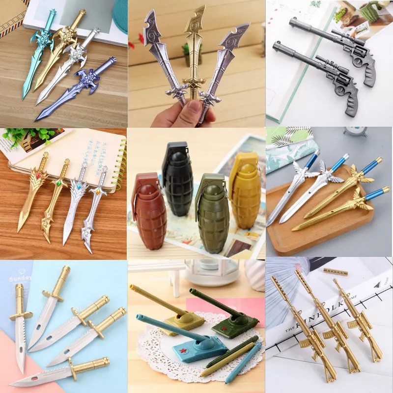 Товар переводится как: Шариковая ручка Creative Plastic Rifle Gun Shape Pen Children Gift Weapon Gel Pens Student School Ballpoint Stationery Writing Supplies