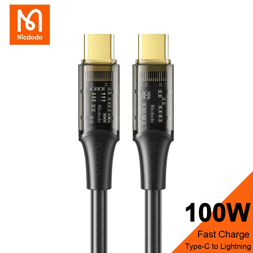 

Mcdodo 100W USB C to Type C Cable For Xiaomi Samsung Macbook iPad Data Transmission Cord Transparent PD Fast Charge Charger Wire
