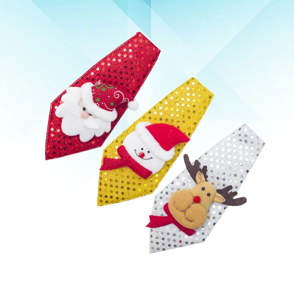 

Christmas Tie Necktie Holiday Sequin Decor Party Ugly Neck Men Gift Santa Bow Necktieskids