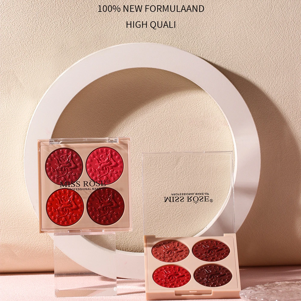 

Помада 4 в 1 для макияжа, пикантная многофункциональная палитра румян для лица, тени для век, легкий Матовый тинт для губ, натуральные Румяна ...