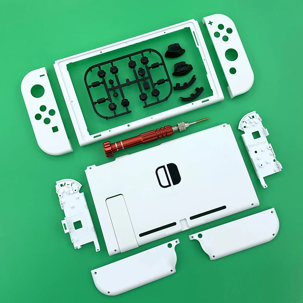 

Классический белый чехол «сделай сам» для Nintendo Switch joycon, сменный корпус, оболочка, чехол, Задняя Лицевая панель, средняя рамка, полные кнопки
