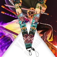 Roronoa Zoro Keychain One Piece Anime Trinkets Accessories Phone Charm Work Card Bag Backpacks Lanyard Women Jewelry Men Gift