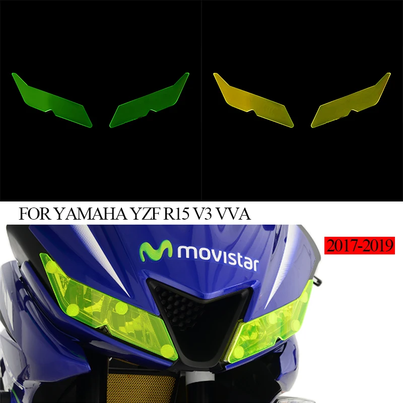 

MTKRACING для YAMAHA YZF R15 V3 V3.0 VVA 2017 2018 2019 Защитная крышка для фар мотоцикла Защитная линза для экрана
