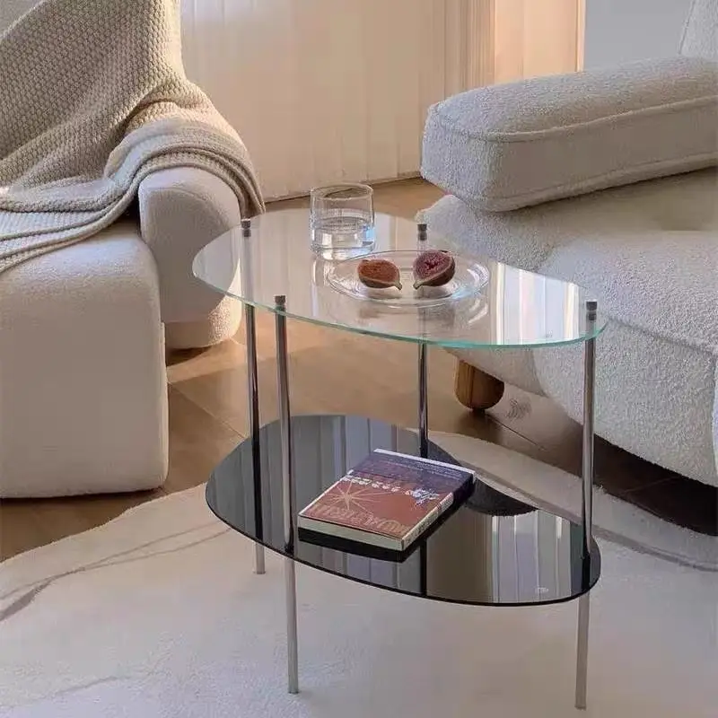 

Transparent Coffee Table Acrylic Tea Tables Living Room Sofa Table Multi-layer Storage Rack Modern Creative Design Furniture