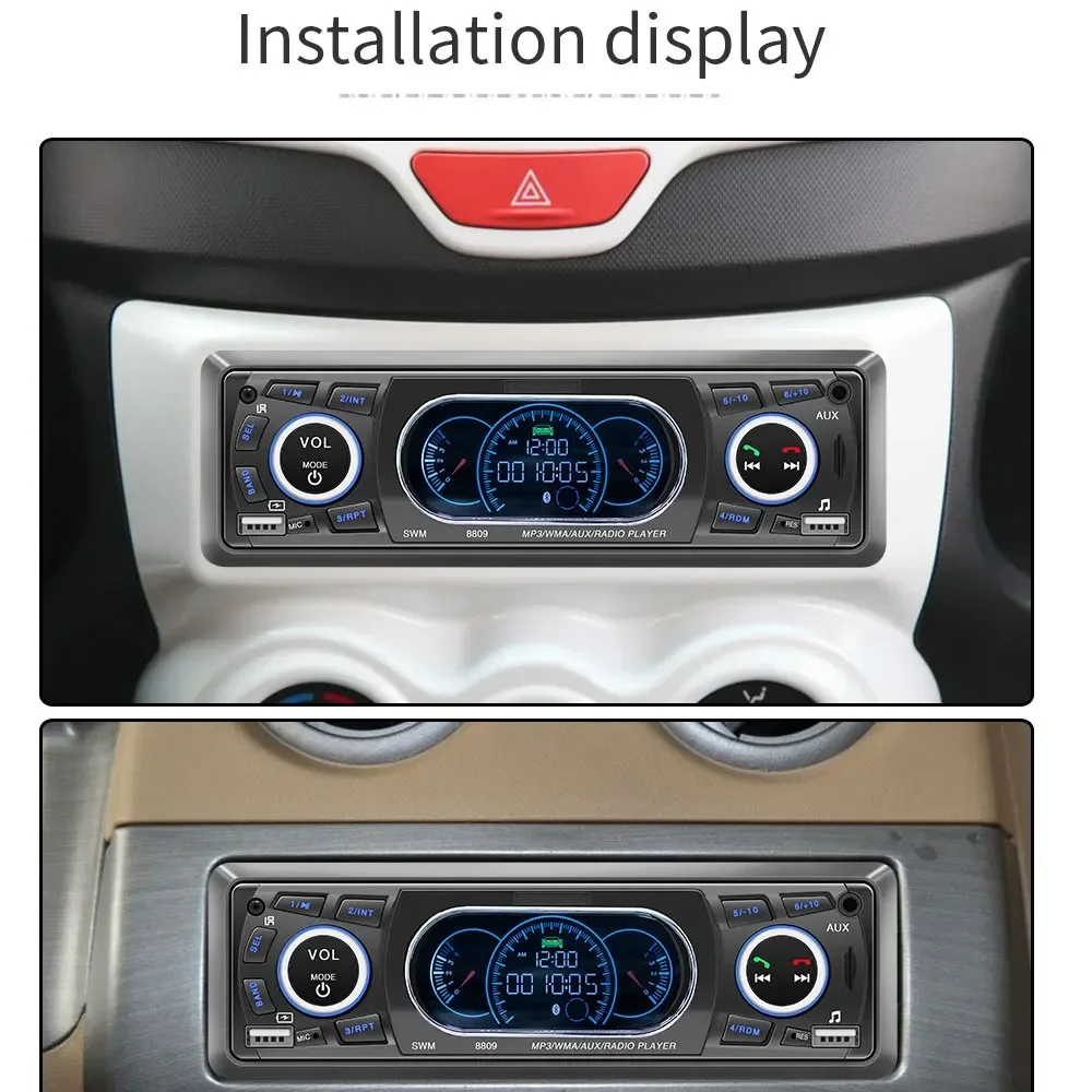 Автомагнитола 1DIN с Bluetooth mp3-плеером USB TF-картой 12 В 60 Вт X 4